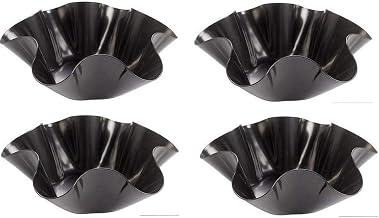 Chefcaptain Tortilla Pan Set Non Stick Steel Taco Salad Bowl Makers Tortilla Shell Maker Extra Thick Steel Set of 4