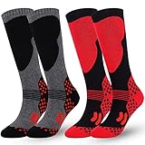 Jeasona 2 Paare Skisocken Kinder 35-38 Thermosocken Kinder 35-38 Mädchen Jungs Wintersocken Kinder Dicke Socken Kinder Kinder Weihnachtssocken Warme Socken Kinder