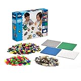 PLUS PLUS - Learn to Build Super Set - Basic Mix, 1,200 Pieces w/ 4 Baseplates - Construction Building Stem / Steam Toy, Interlocking Mini Puzzle Blocks for Kids
