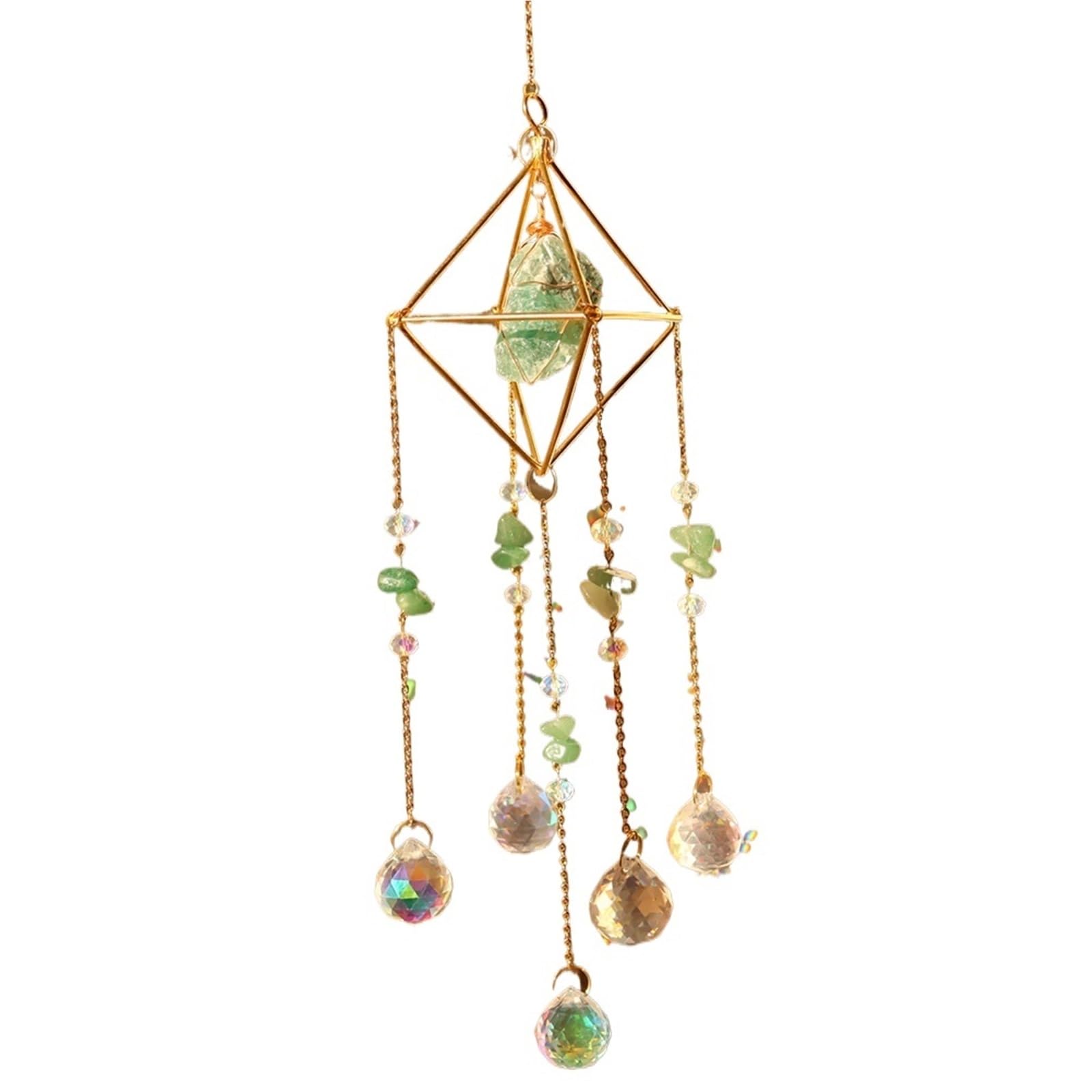 Ppqiru Style05 Moon Crystal Wind Chime Pendant For Home Decor Outdoor Garden Suncatcher Holiday Party Supplies For Decoration(Style05)