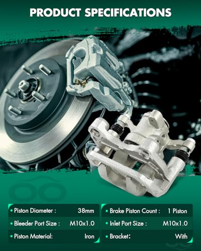 Image of SCITOO 19B7431 Rear Left Disc Brake Caliper Assembly w /Bracket for Mazda for CX-5 2016-2023