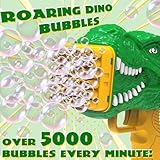 JONEG Bubble Maker for 3+ Year Old Boys: Automatic Dinosaur Bubble Gun Gifts for 3 4 5 6 7 8 Years Old Boy Birthday Toy for Kid Toddlers Ages 4-6 Outdoor Summer Bubble Machine for Kids (Green) - Image 2