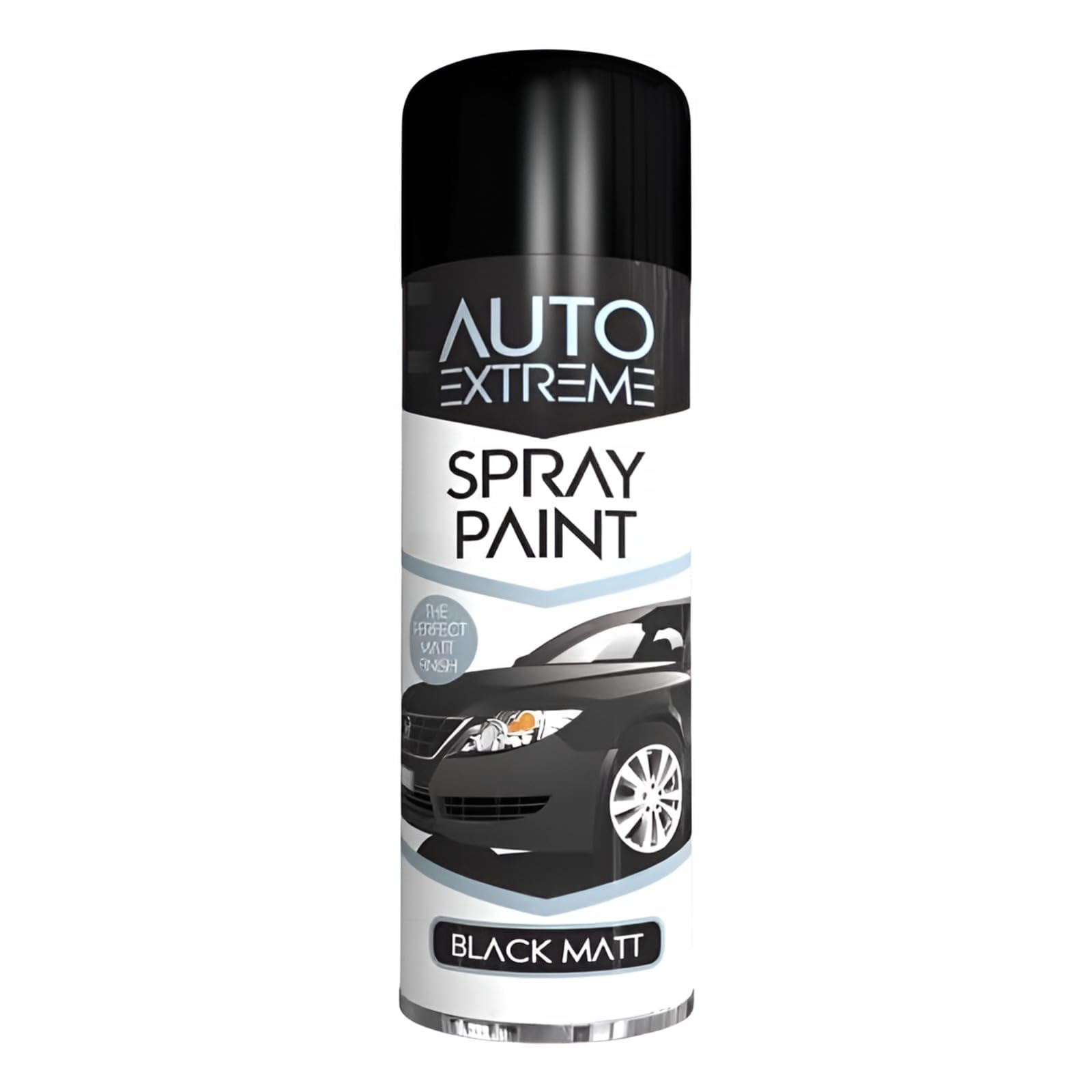 MSQUARE Black Matt Spray Paint, Matte Finish, Fast-Drying, Crack-Resistant, Petrol Resistant, Suitable For Both Interior & Exterior Automotive & DIY Projects, 250ML (1 Pcs)