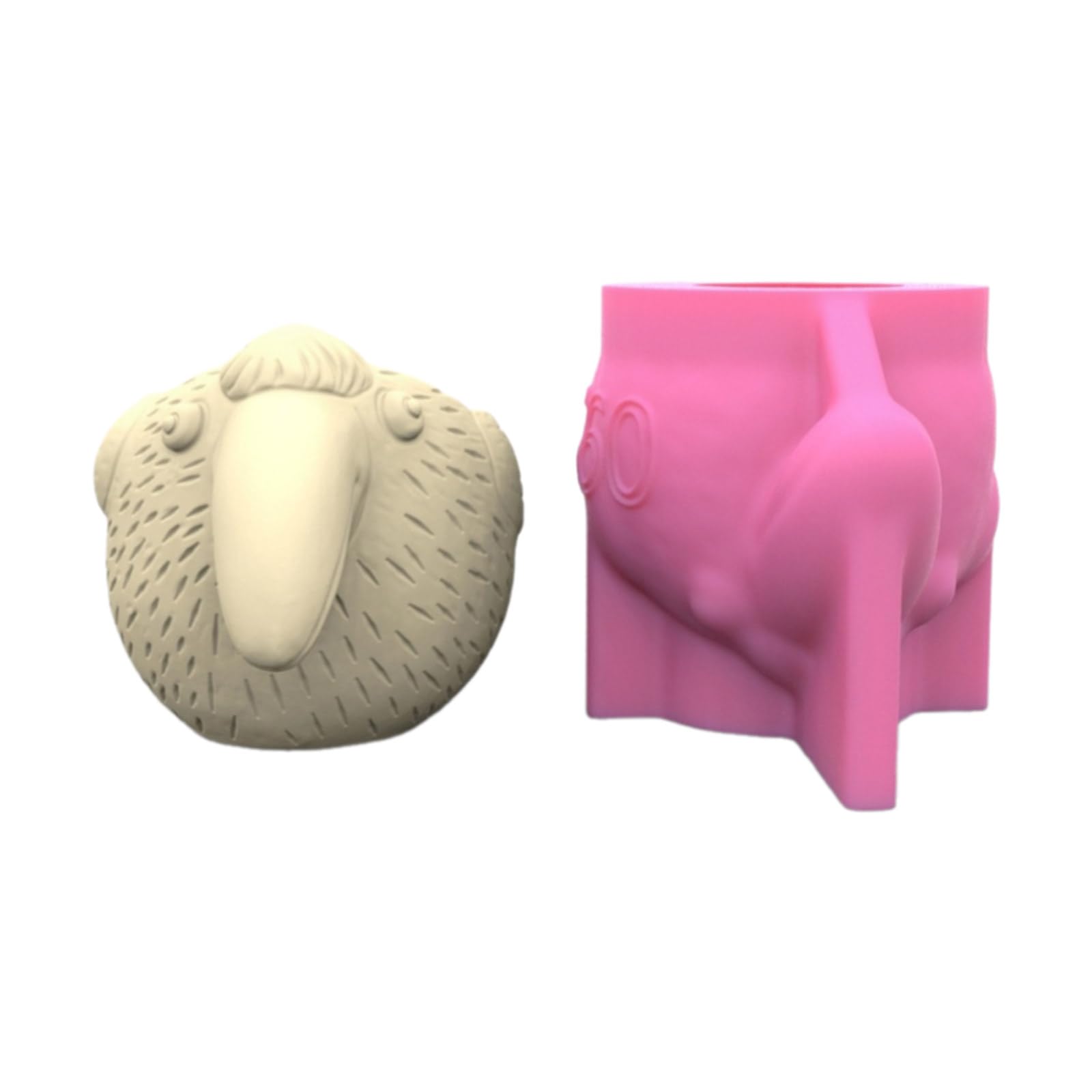NEWFT Silicone Pen Holder Mould Shape Silicone Vase Flowerpot Mold for Making Concrete Planter