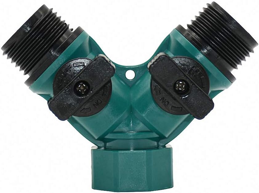 ANSI 3/4" Garden tap Water Splitter 2 Way tap Irrigation Valve Hose Pipe Quick Connector Adapter 10pcs