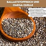 Chiasamen 1kg – 100% Natürlich, Reich an Omega-3, Ballaststoffen & Protein – Vegan, Glutenfrei, Rohes Superfood – Ideal für Smoothies, Backen, Porridge, Salate – Wiederverschließbarer Beutel