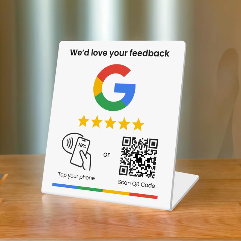 Amazon | Google用レビュービジネススタンド、レビューサインNFCタップ