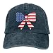 Produktbild De Li Sheng Mao Yi Unisex Camping Hair Don't Care Vintage Adjustable Baseball Cap US Flag Bowknot Denim Dad Hat