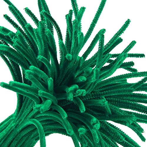 Cuttte Pipe Cleaners Craft Supplies - 300pcs Dark Green Pipe Cleaners Chenille Stems for Craft Kids DIY Art Supplies (6 mm x 12 inch) - Thumbnail 3