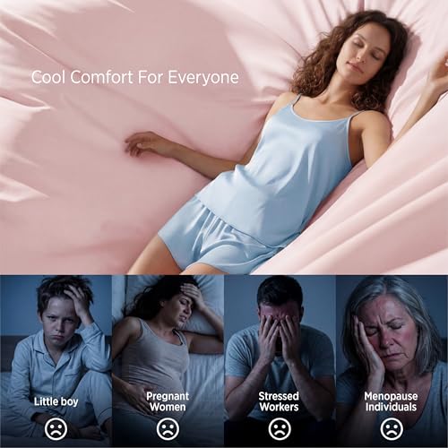 Image of Bedsure Lightweight Cold Blanket for Summer, Bed Cooling Blanket Twin Size for Hot Sleepers, Ice Cool Essentials for Hot Nights, Breathable Thin Bedding for Teen Girls, Women, Pink, 60 inch x 80 inch
