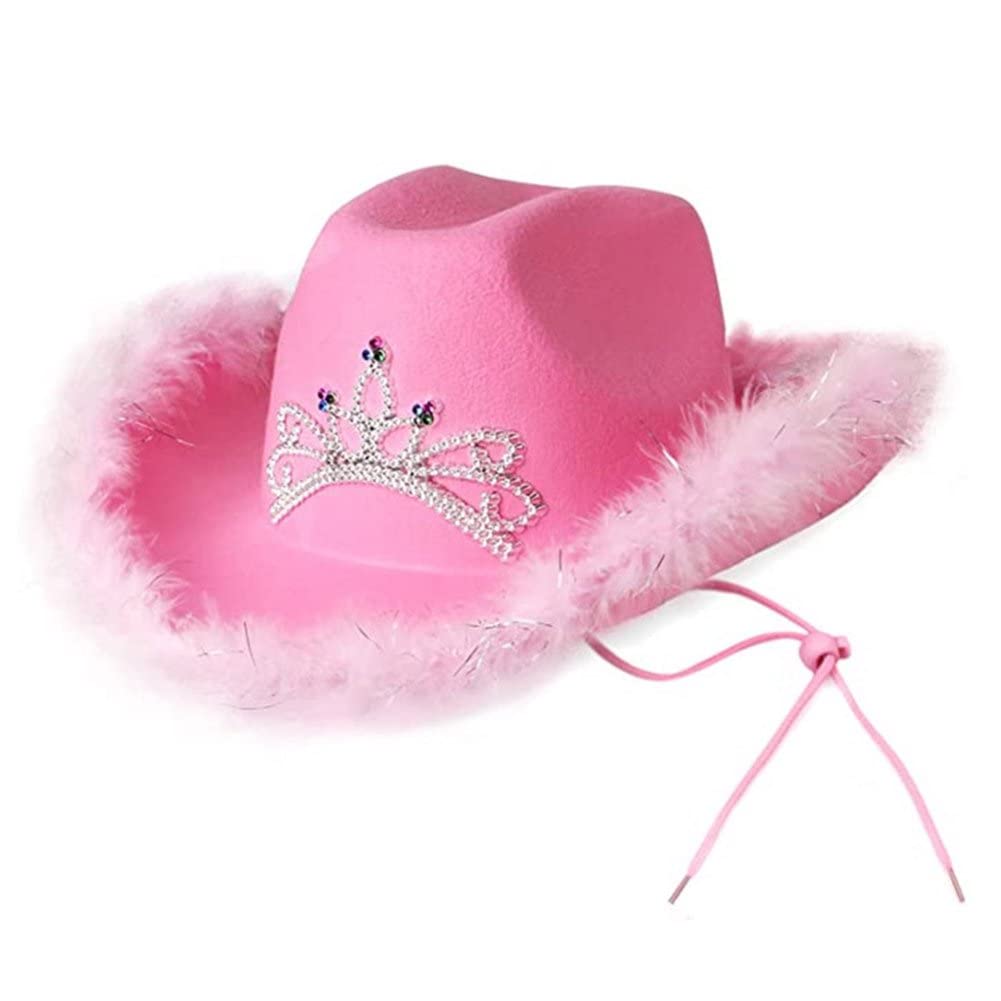Cowgirl-Kostüm-Set – Pinker Mini-Cowboyhut Mit Stirnband, Herzbrille & Bandana