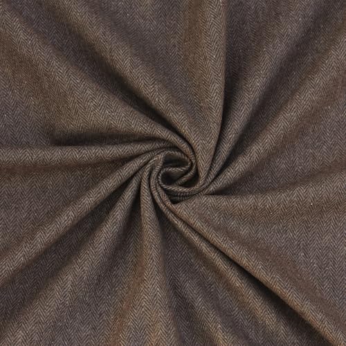Image of BIGREAMS Unstitched Herringbone Wool Blazer Yarn-Dyed Fabric for Three Piece Suit | 58 inch Wide, Wrinkle Free, Best for Coat Pant, Nehru Jacket (Free Size)