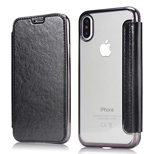 Amazon.co.jp: YUYIB iPhone Xs Max 用 ケース 手帳型 背面 クリア