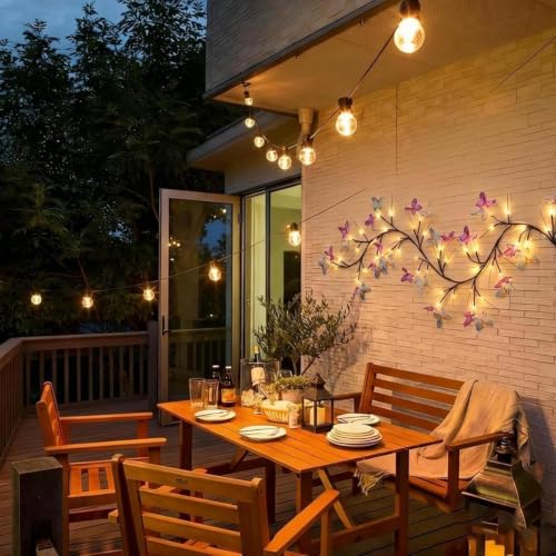 Image of Butterfly LED Vine Wall Lights, 72 Warm LED Decorative Fairy Lights with Remote, USB & Battery Operated Hanging Lights for Room, Home, Festival & Event Decoration