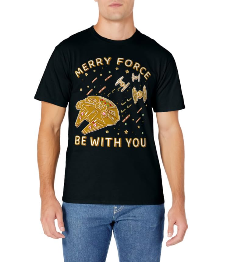 T-shirt Star Wars Force Be With You pour Noël et biscuits de fêtes - 2