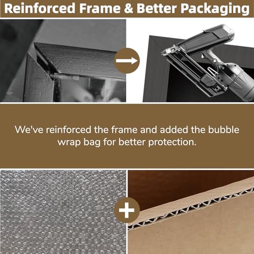 Large Display Case for 1/64 Scale Model Cars, Wall-Mounted or Freestanding Wood Display Cabinet for Hot Wheels, Rocks, Challenge Coins, Mini Toys, Minifigures, UV Protection Shadow Box, Black by Buruis - Image 9