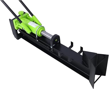 ZeHuoGe 10 Ton Horizontal Manual Hydraulic Log Splitter, 2 Speed Labor-Saving Wood Cutter with Transport Wheels, Full Steel Beam Portable Log Splitter for Home Farm Firewood Splitting, Blackish Green
