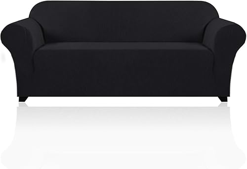 Miniatura 99 de PrinceDeco Funda elástica para sofá de 3 cojines, protector de muebles con parte inferior elástica antideslizante, apta para perros (sofá, azul Azul