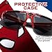 Sun-Staches Marvel Spiderman Sunglasses for Kids - Stylish, Comfortable & Durable UV-Protective Spiderman Glasses With Soft Carrying Case - Officially Licensed (Red)