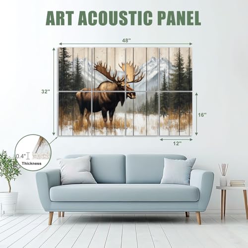 8 Pack Art Acoustic Panels Paneles Acústicos Decorativos Absorbentes de Sonido para Estudios y Oficina 48"x32" miniatura 2