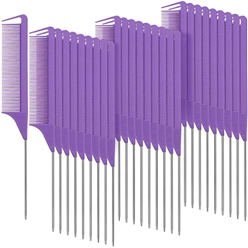 Peigne à queue antistatique en acier inoxydable et carbone haute densité