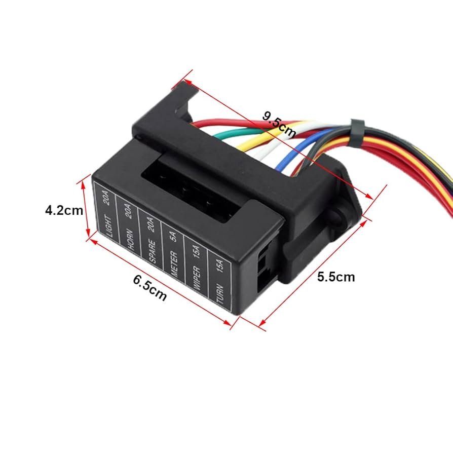 DIY 32V 100A 6 Way Fuse Block LED Fuse Holder Waterproof ATO ATC Car Blade Fuse Box With Transparent Cover