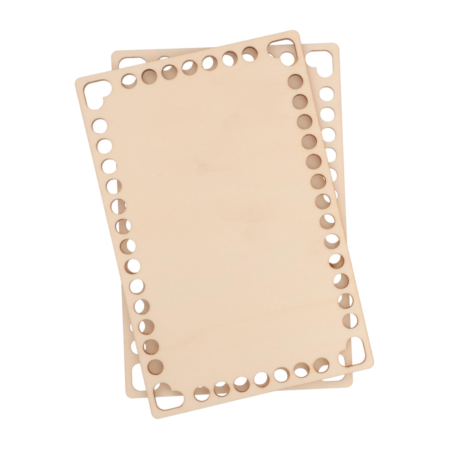 ERINGOGO 2pcs Wooden Bag Bottoms Crochet Basket Bases DIY Basket Weaving Natural Wood Craft Supplies