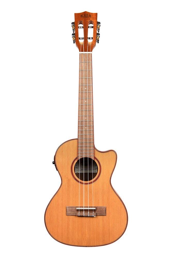 Kala ka ka ATP CTG C EQ Solid Cedar Top acacica Back – Ukulele tenore con Cut Away/Case