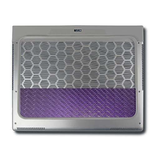 Image of MightySkins Carbon Fiber Skin Compatible with Alienware X16 R1 (2023) Full Wrap Kit - Purple Diamond Plate | Protective, Durable Textured Carbon Fiber Finish | Easy to Apply | Made in The USA