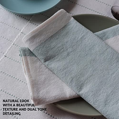 Folkulture Cloth Napkins 20X20 Inches, Set Of 6 Cotton Table Napkin Cloth Washable And Soft For Farmhouse Style Decorations, Boho Dinner Napkins Cloth For Dining Room, Durable - Reusable, Misty Green #TOP4