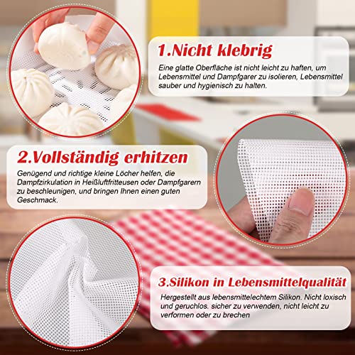 Yuffqopc 8 Stück Dörrfolie Runde Silikon Dauerbackfolie Dehydrator Blätter Dörrgitter Dörrmatten Für Dörrautomat – Bild 8