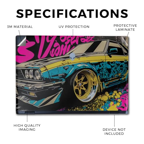 Image of Laptop Skin Compatible with Alienware M16 R2 (2024) - Camber - Premium 3M Vinyl Protective Wrap Decal Cover - Easy to Apply | Crafted in The USA by MightySkins