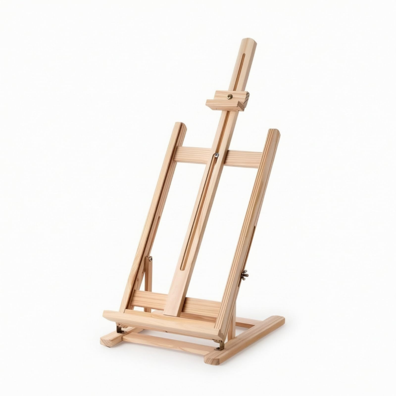 Caballete de Mesa Portátil Caballete Atril Soporte Exhibidor en Madera de Pino con Respaldo Regulable y Base Firme, 95, Caballete De Escritorio De Madera De Pino Modelo 95