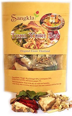 Sangkla Tom yum set Thai Food Hot & Spicy Soup from Natural ready-made for the kitchen add shrimp shellfish crab fish pork chicken meat On demand 40g