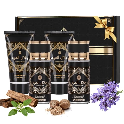 Herren Geschenkset, Pflegeset Männer mit Holznote: 2x 100ml Eau de Parfum & 2x 75ml Duschgel - Durchdachte Pflegeroutine, Geschenkset für Männer -Vatertag & Geburtstag& Valentinstag