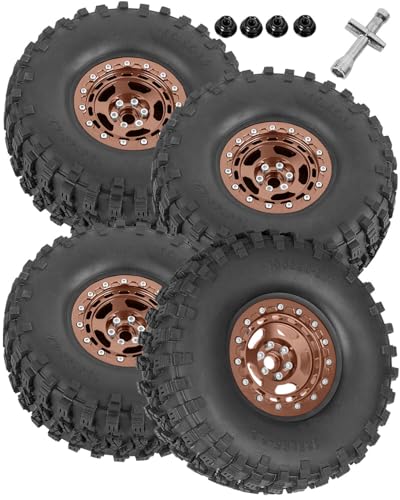 hopsupRC 5.6 cm �A���~�j�E���z�C�[��&�z�C�[�������^�C�� �r�[�h���b�N �z�C�[��&�z�C�[���n�u���� �A�b�v�O���[�h�p�[�c 1/10 SCX10 SCX10II SCX10III 90046 TRX4 D90.4PCS(135 * 55MM)