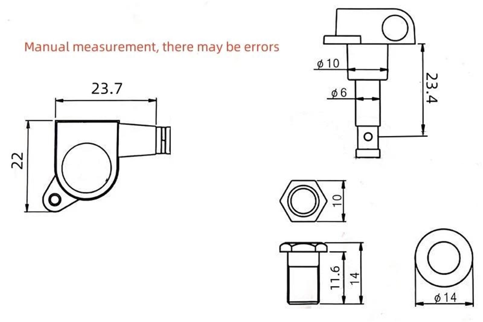 Gitarrenwirbel Set Silberverchromte Mechaniken Für ST TL E-Gitarren(CR 6L)