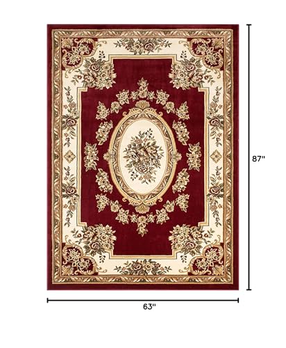 Tapete Pastoral Medallion Rojo 160x221 cm miniatura 2
