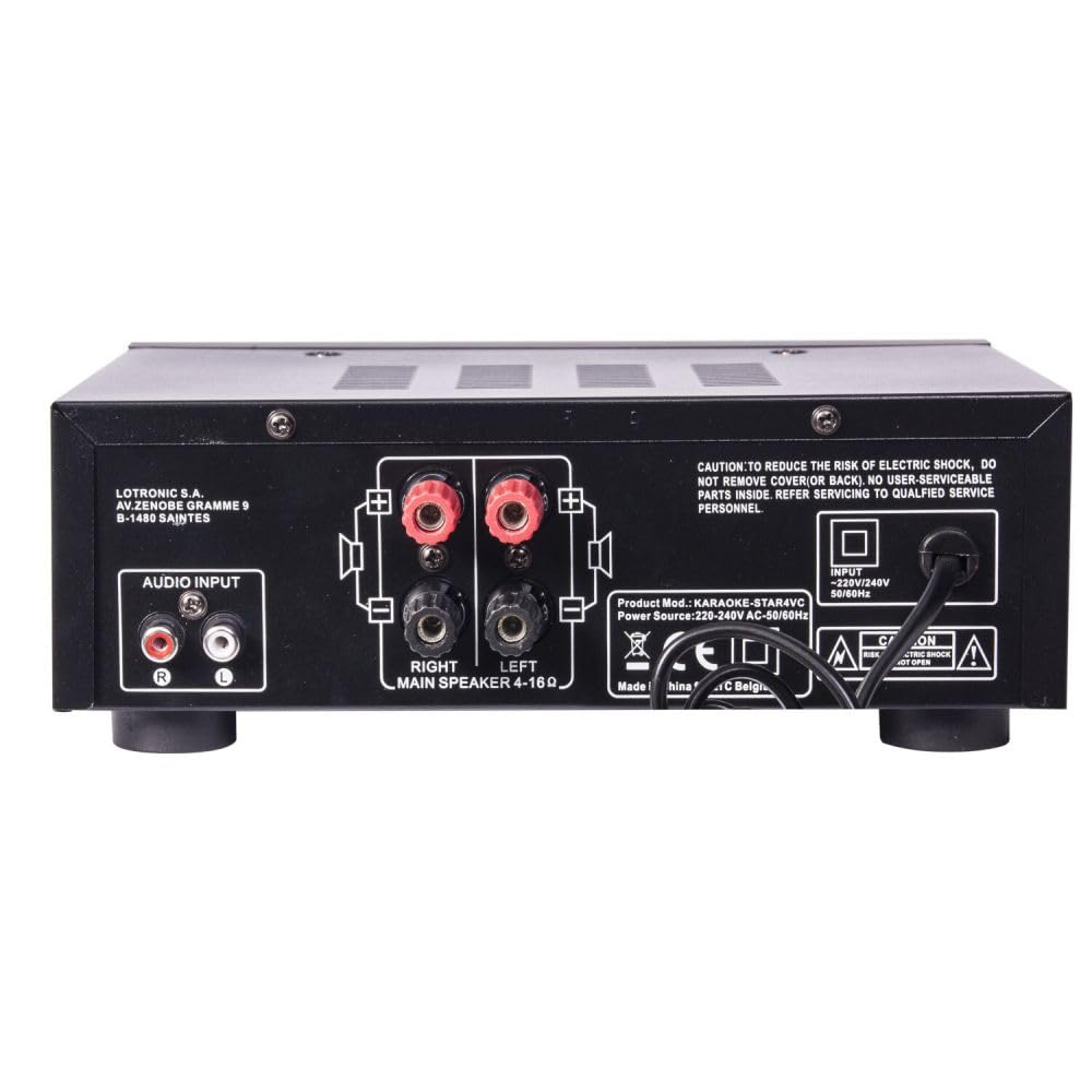 Ltc Ibiza Karaoke-Star4 Set USB Impianto Audio Completo, nero