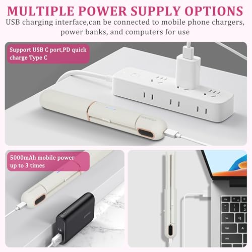 Image of Straightener Irons|Rechargeable Hair Iron,30-Minute Auto Shut-Off,Mini Compact Portable Hair Iron,(White)-This Model Requires a USB Cable to Operate (no Built-in Battery)