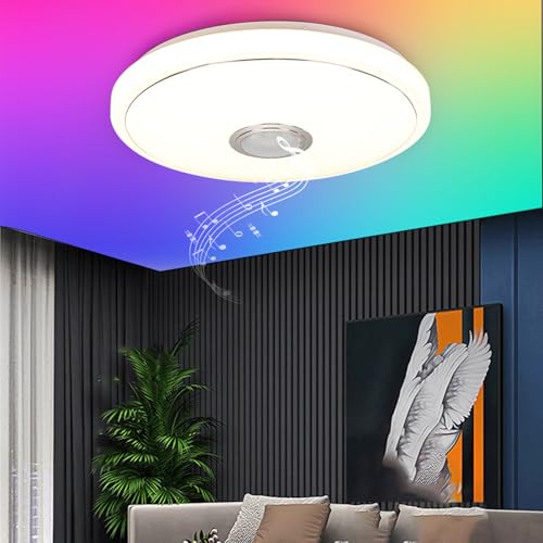 LED plafonnier avec télécommande et app contrôle pour un éclairage RGB - 6