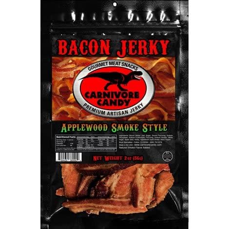 Carnivore Candy Applewood Smoke Bacon Jerky - (1) 2oz bag