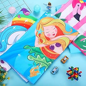 4 Pcs Beach Towels for Kids Baby Beach Towel Kids Beach Towels Girls Beach Towels Unicorn Mermaid Dolphin Flamingo Towel for Toddler Bathroom Swimming Pool Sport Travel Camping Picnic 51IVIbDaDAL. SS280