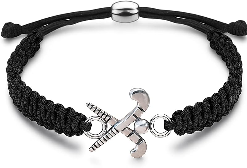 Field Hockey Charm Bracelet - Adjustable for Girls With Stick Charm, Jewelry Gifts for Players, Teams & Coaches, Friendship Bracelet