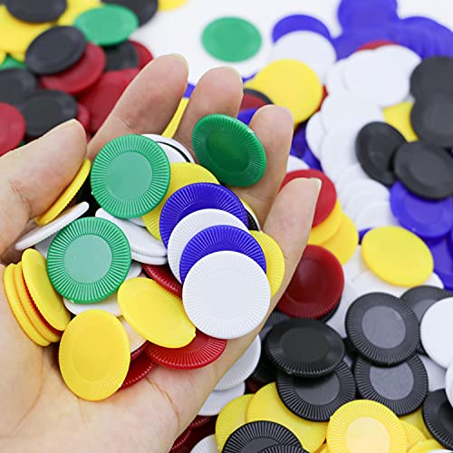 Darovly 600Pcs Plastic Poker Mini Chips In 6 Colors Bulk Poker Card Game Chips For Game Play Learning Math Counting Kids Teaching Rewards（2.2Cm In Diameter） #TOP2