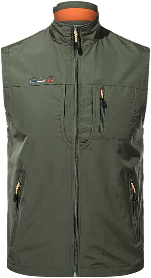 Gilet De Pêche Sans Manches Homme - Multi-poches Camouflage - Coton Respirant - Léger & Séchage Rapide - Pour Plein Air, Chasse, Reportage