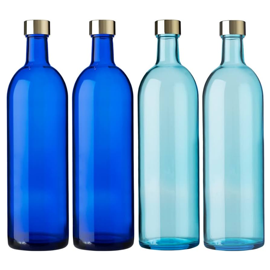 Amazon｜ガラス瓶 ワインボトル 720ml 2色アソート （ブルー