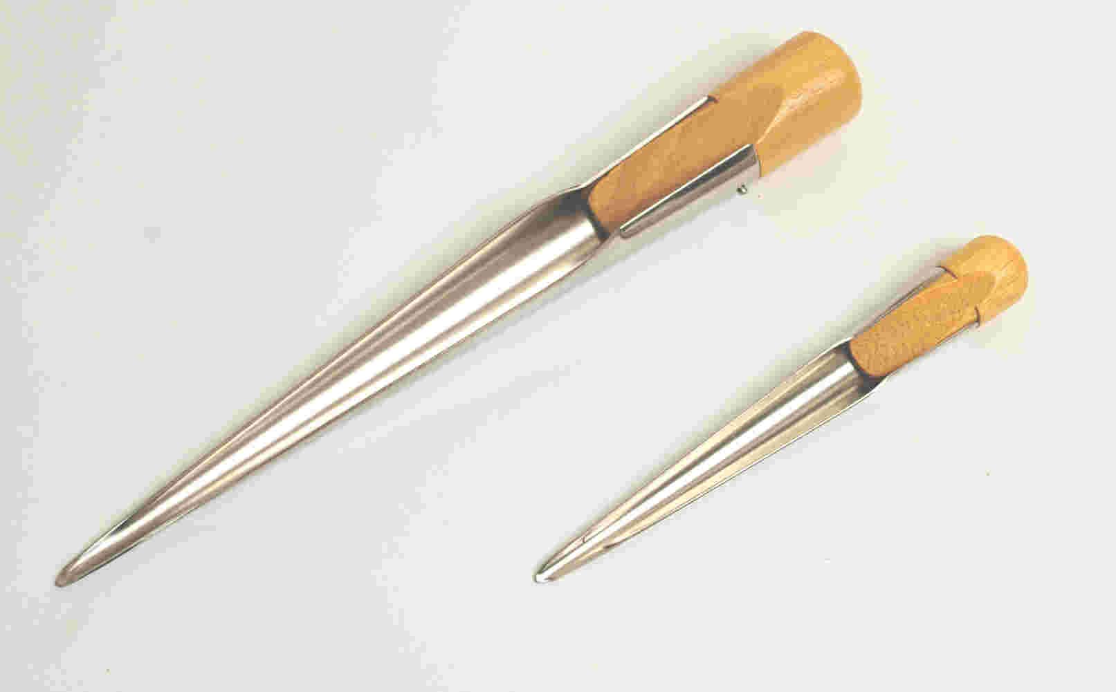 Marlspieker de acero inoxidable de 190 y 280 mm, punzón hueco para empalmes de cabos marinos