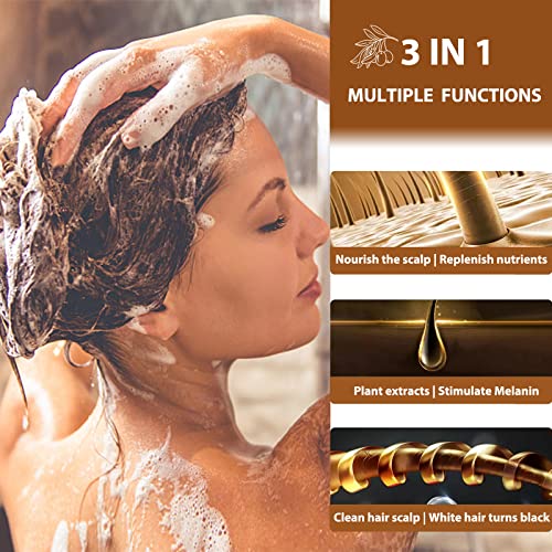 Instant Black Hair Shampoo 3 en 1 Tinte Natural Negro 400ml miniatura 6
