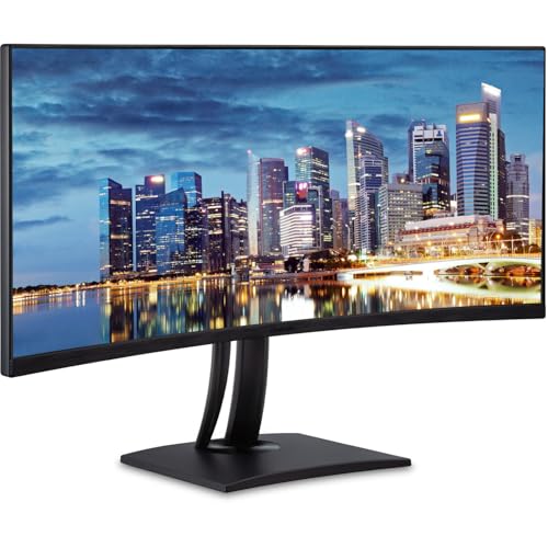 Image of ViewSonic VP3456a 34-inch Curved 2K UWQHD Premium Monitor, Full Dock, HDMI, DisplayPort, USB Hub, Ethernet, Integrated Speakers, MK270 Wireless Keyboard & Mouse, Gel Mouse & Wrist Pad